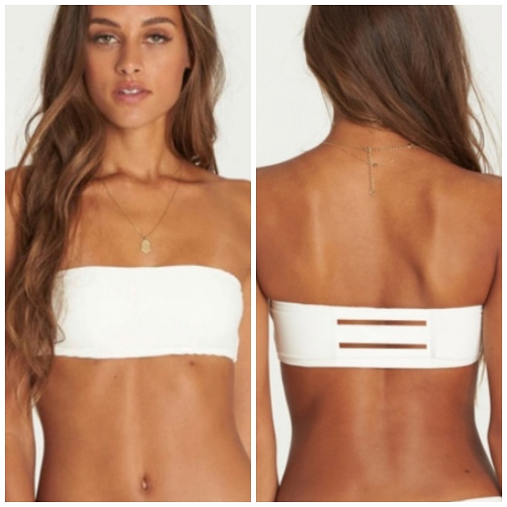 NWT Billabong Tanlines Bandeau Bikini Top - M